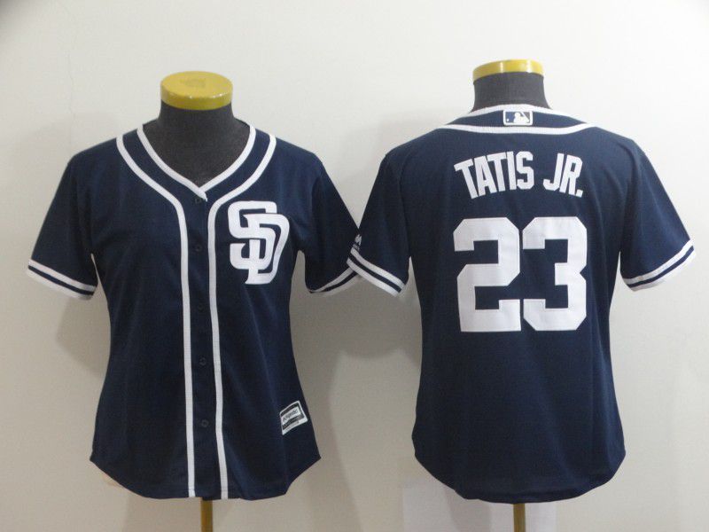 Women San Diego Padres 23 Tatis jr Blue MLB Jerseys